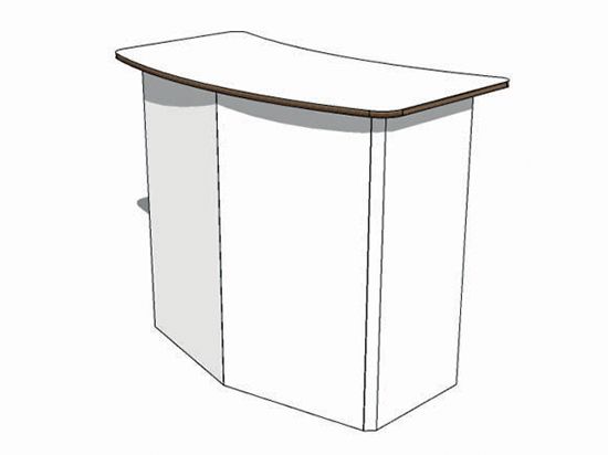 Comptoir d'Accueil en Carton Avec Angles