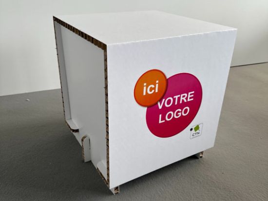 Lot de 2 Poufs en Carton Imprimés