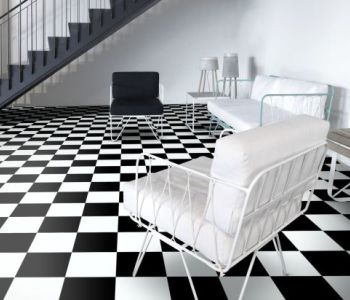Chess Board Vinyl Flooring 2m